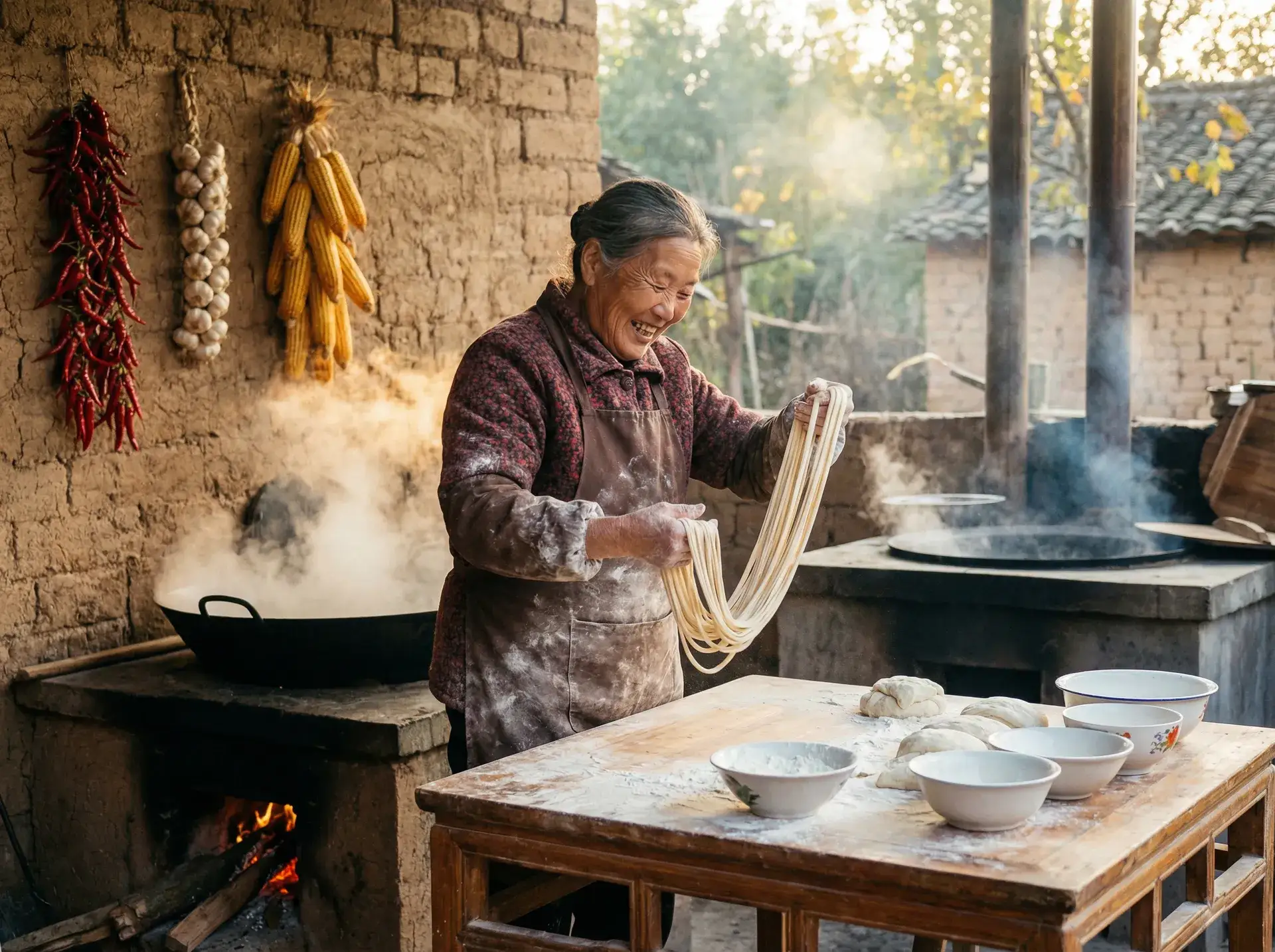 农家大嫂手擀面 - 沙漠风暴2 乡村美食
